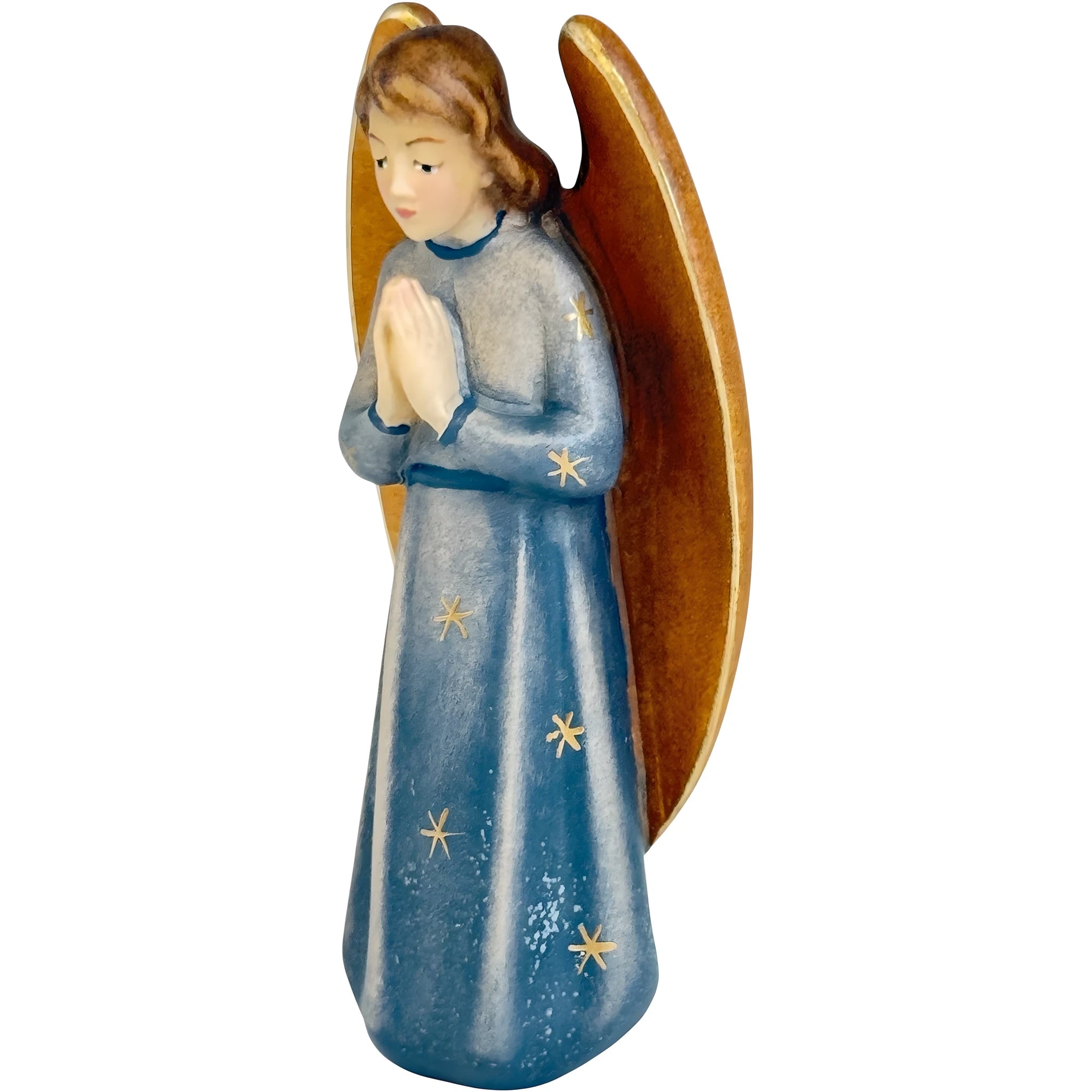 Gloria Angel carved in wood - color