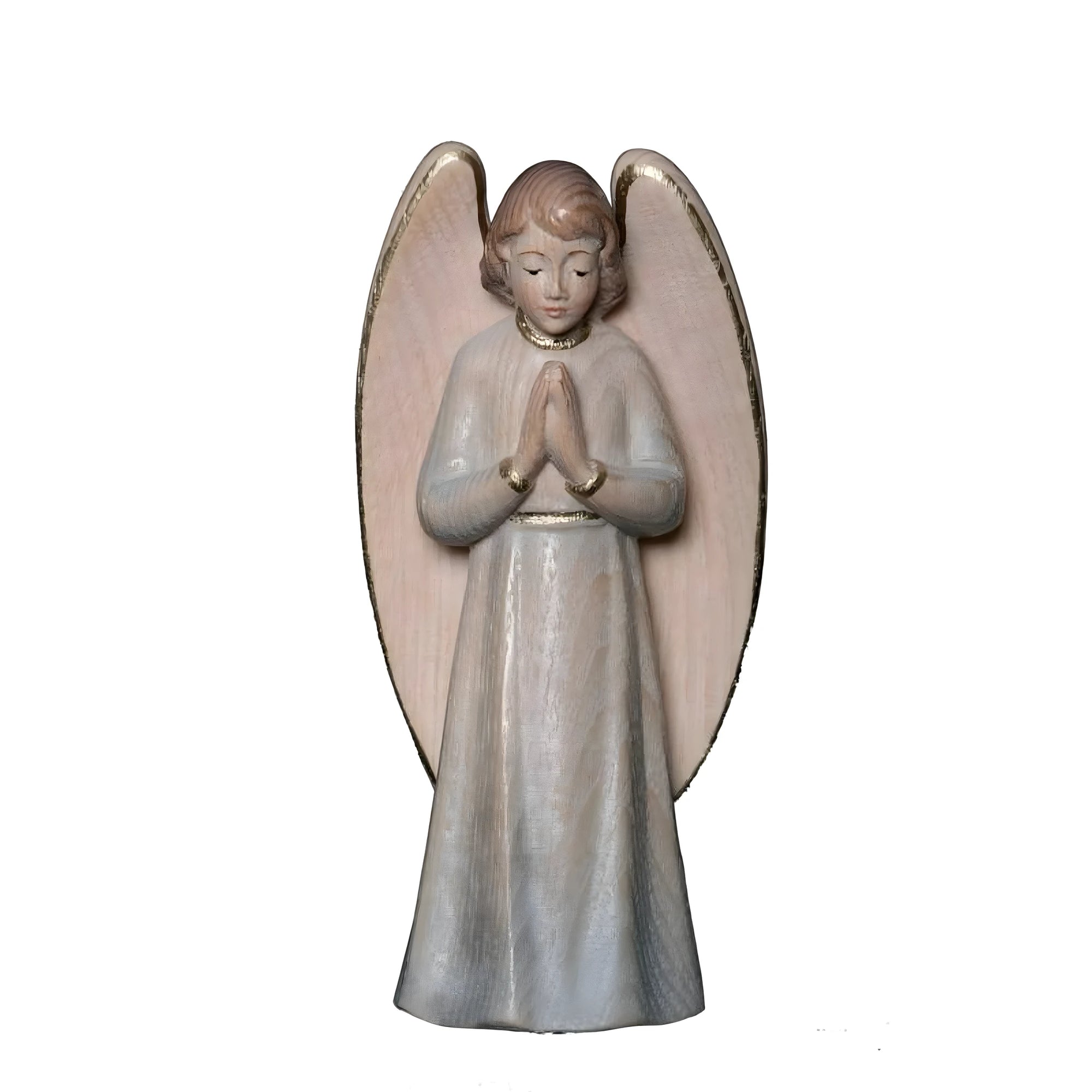 Praying Angel Carved in Maple Wood from Val Gardena