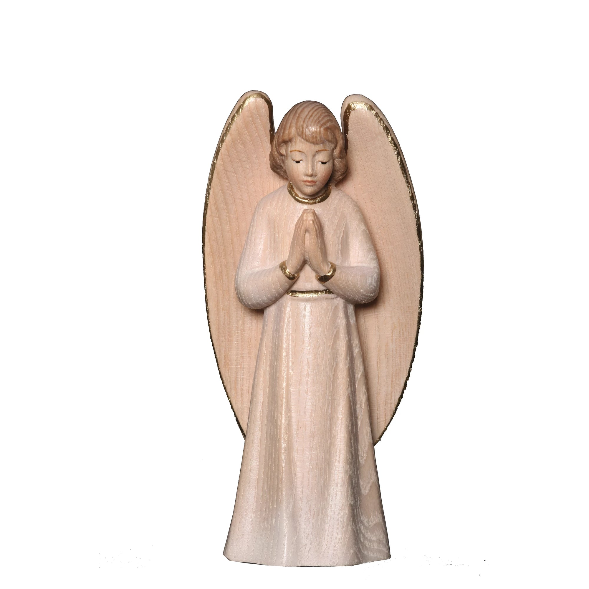 Praying Angel Carved in Maple Wood from Val Gardena