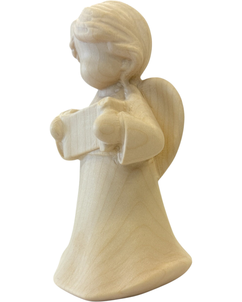 Ángel con Pergamino Personalizable de Madera Val Gardena |