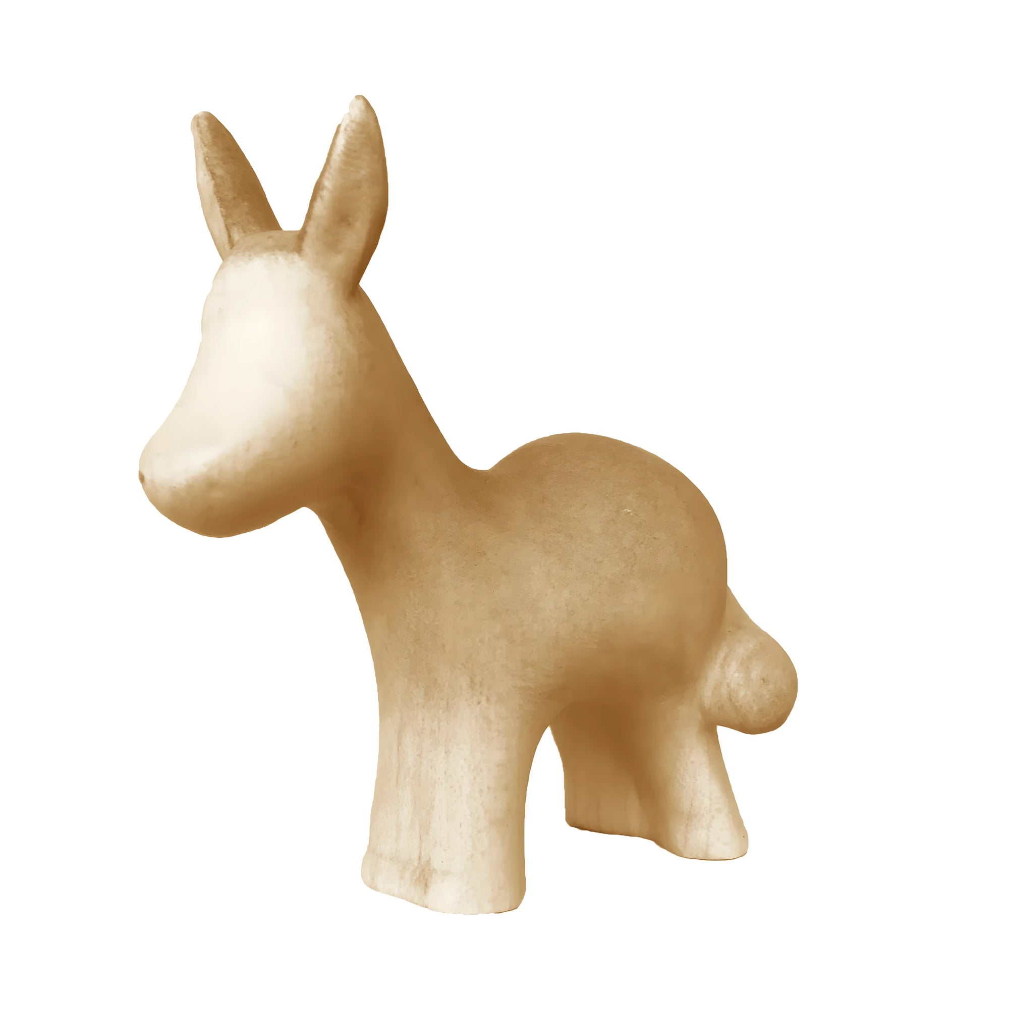 Asino Stilizzato in Legno d'Acero Artigianale | Scultura Val Gardena