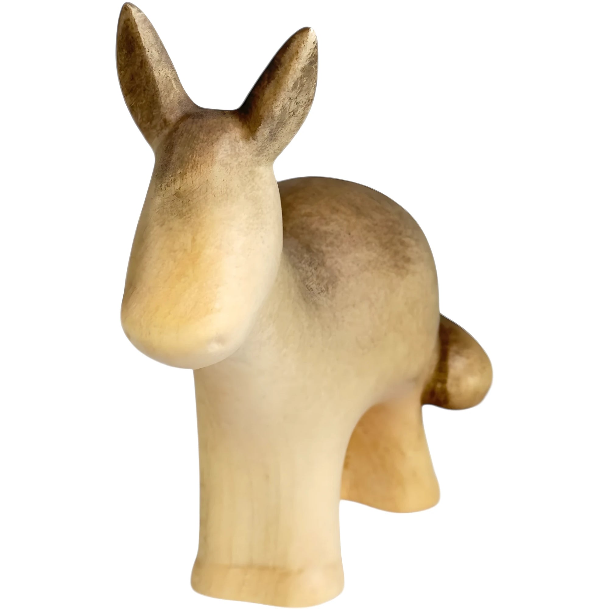 Asino Stilizzato in Legno d'Acero Artigianale | Scultura Val Gardena