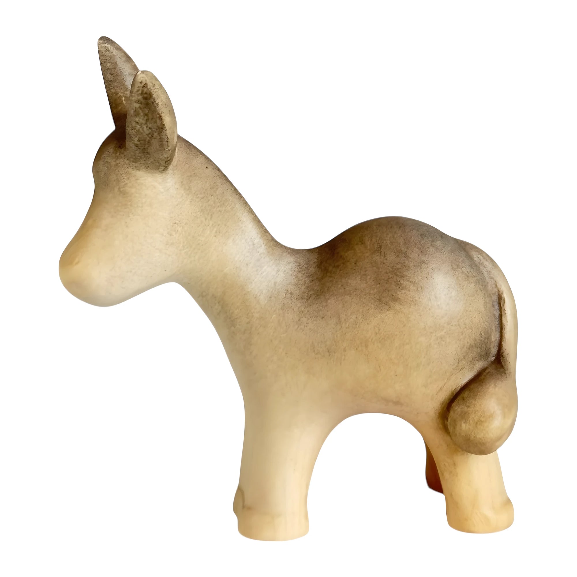 Asino Stilizzato in Legno d'Acero Artigianale | Scultura Val Gardena