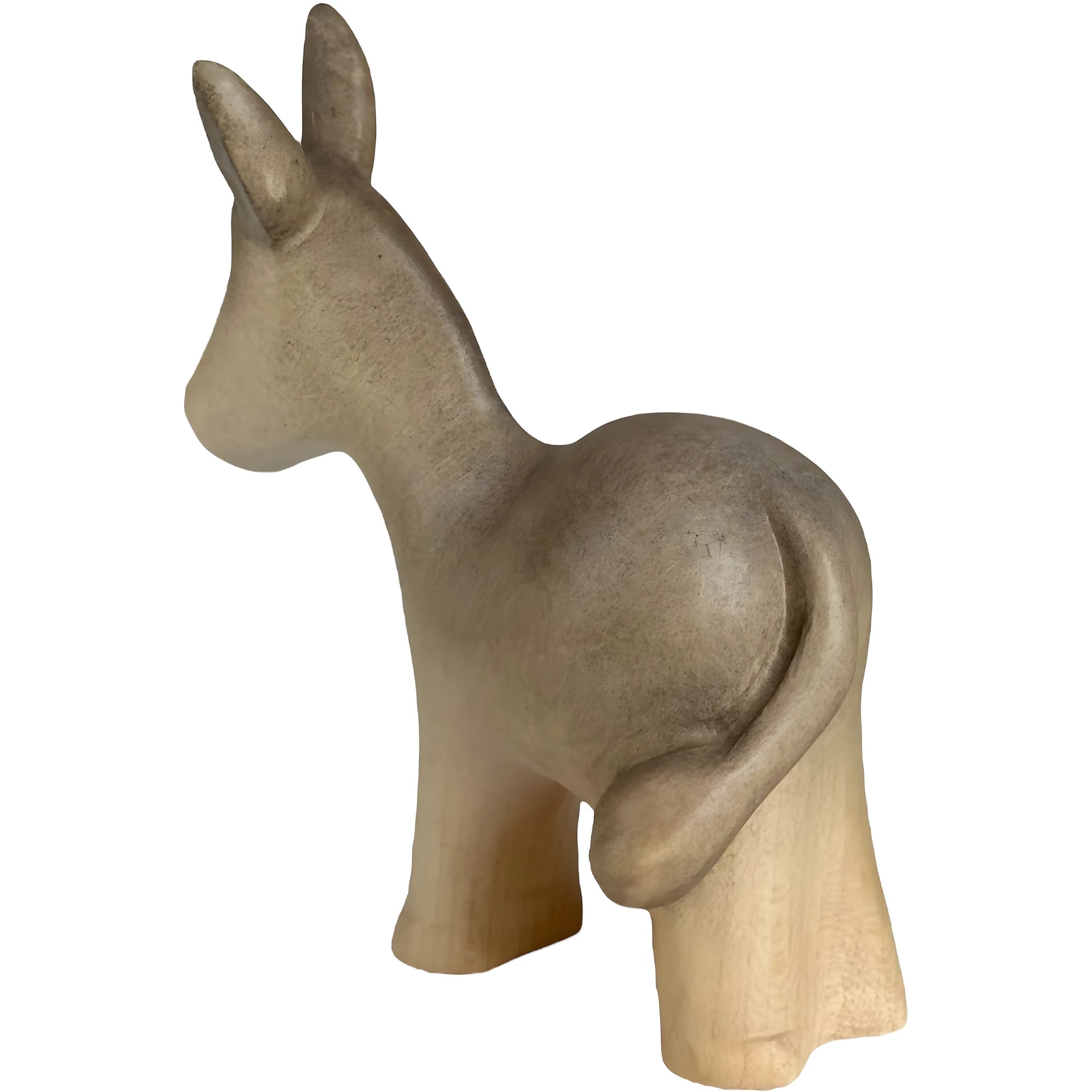 Asino Stilizzato in Legno d'Acero Artigianale | Scultura Val Gardena