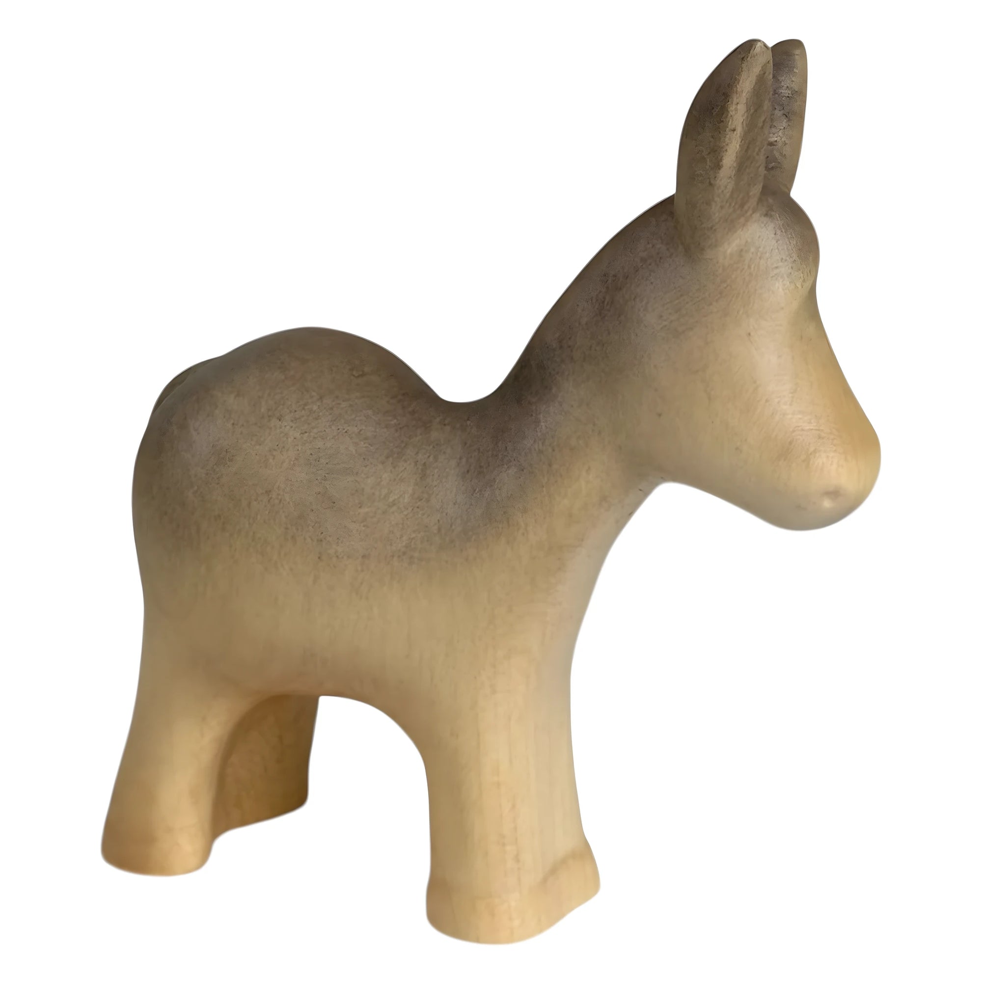 Asino Stilizzato in Legno d'Acero Artigianale | Scultura Val Gardena