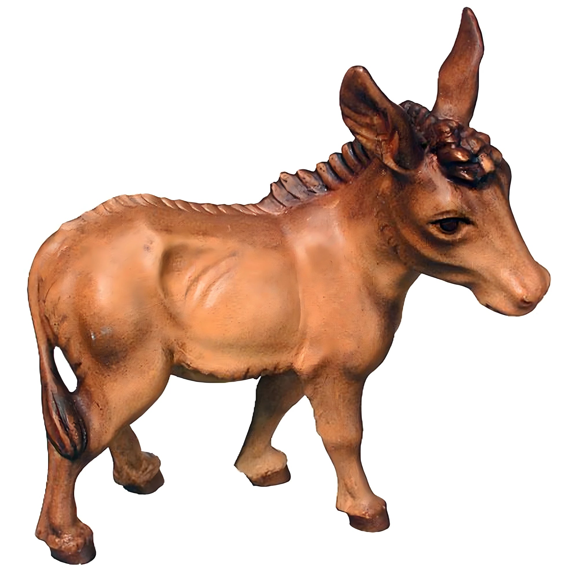Maple Wood Crib Donkey - Val Gardena Handicraft Figurine