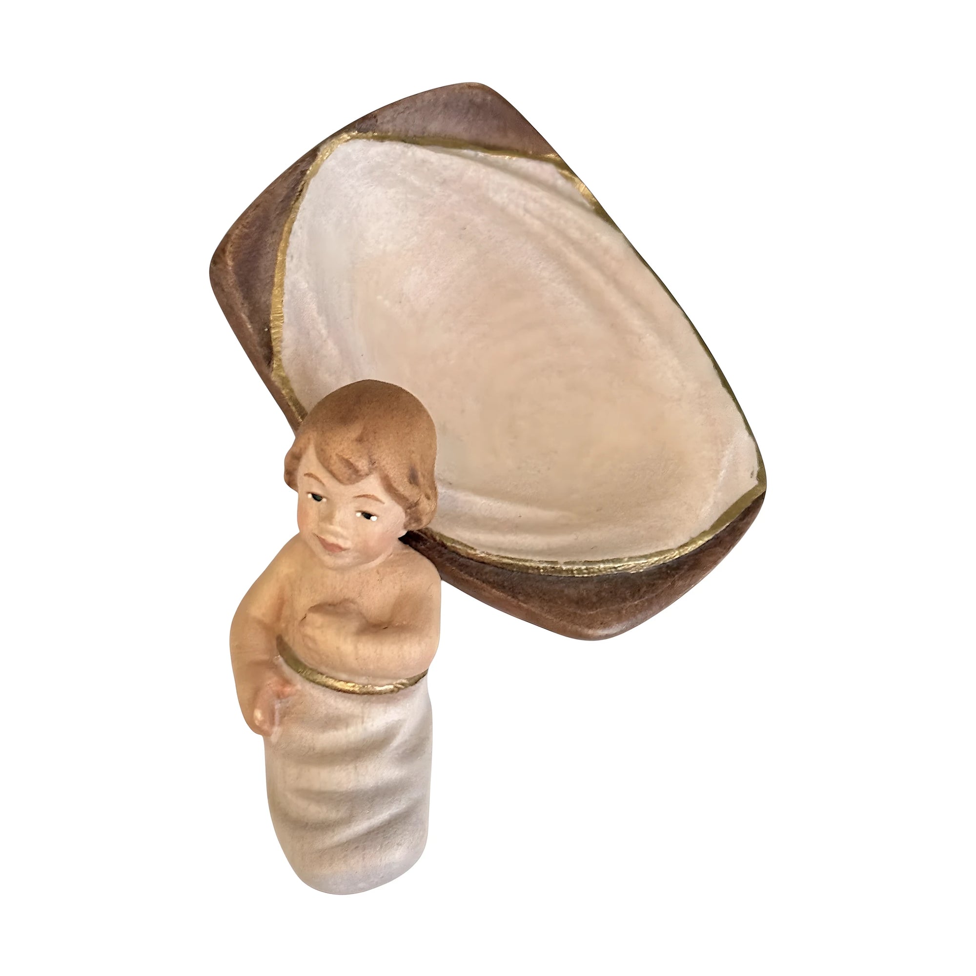 Baby Jesus in Crib Carved in Maple Wood | Val Gardena