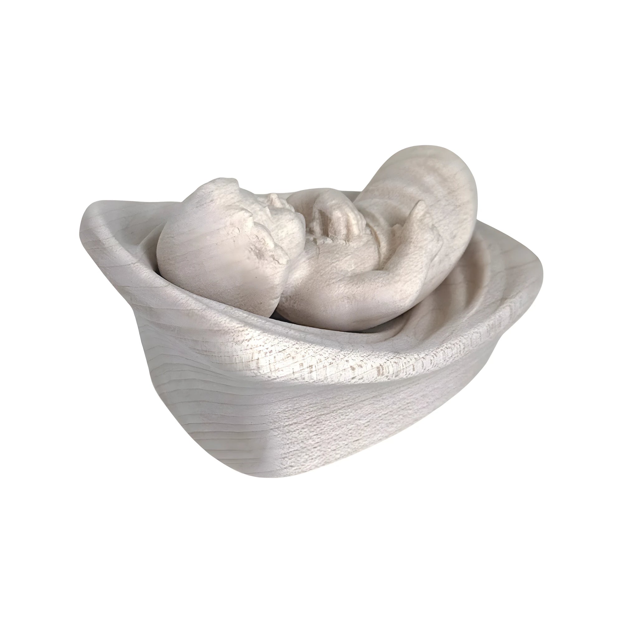 Baby Jesus in Crib Carved in Maple Wood | Val Gardena