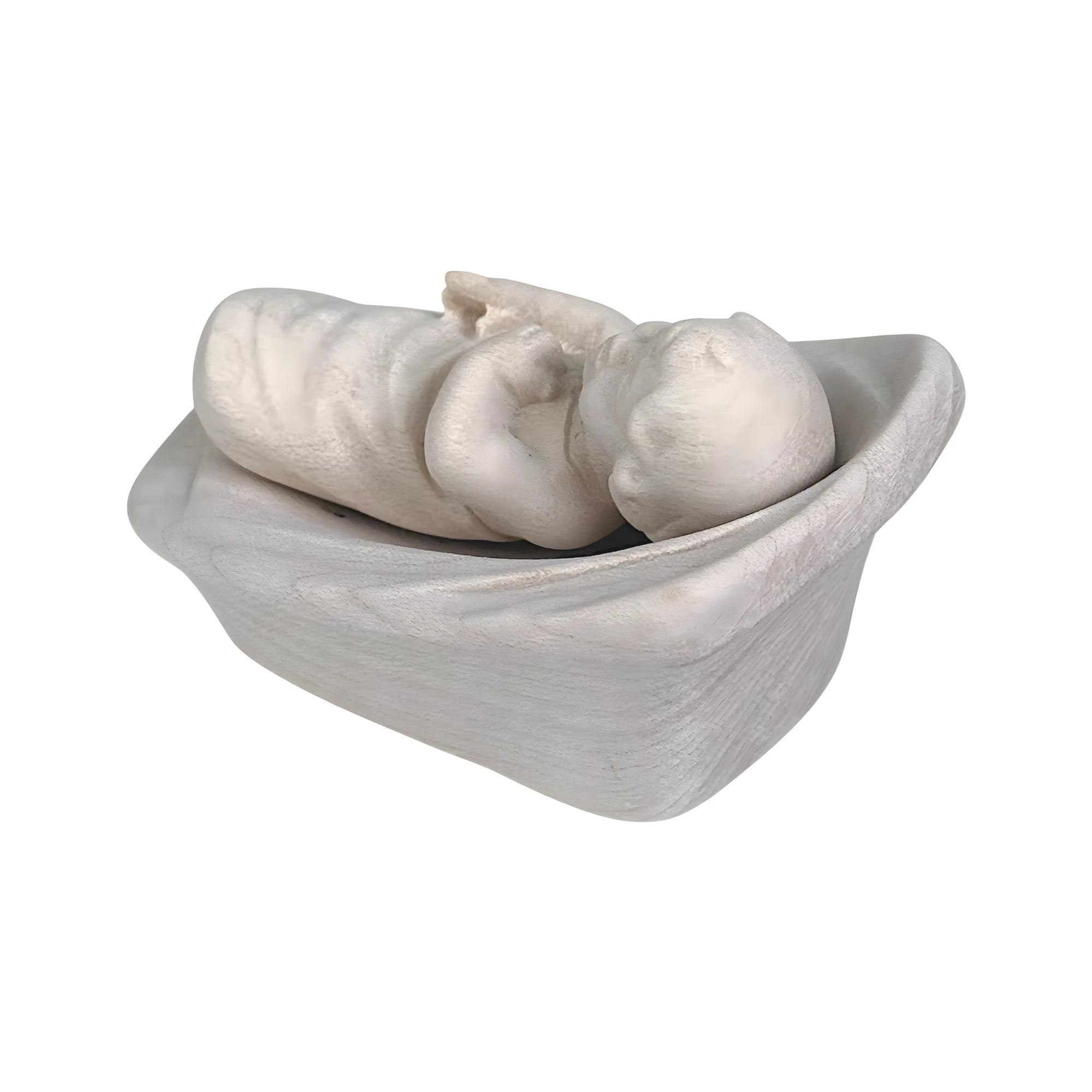 Baby Jesus in Crib Carved in Maple Wood | Val Gardena