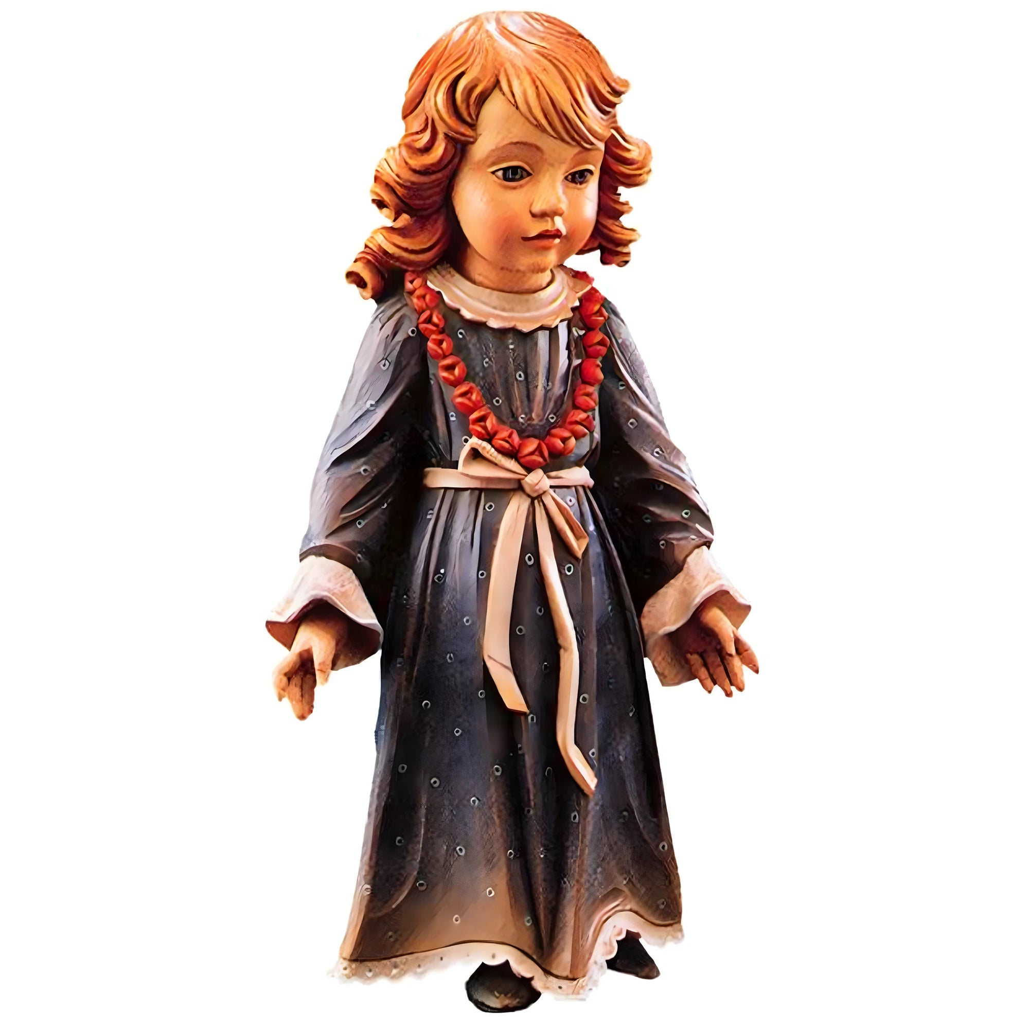 Barbara" Doll Carved in Maple Wood, Val Gardena
