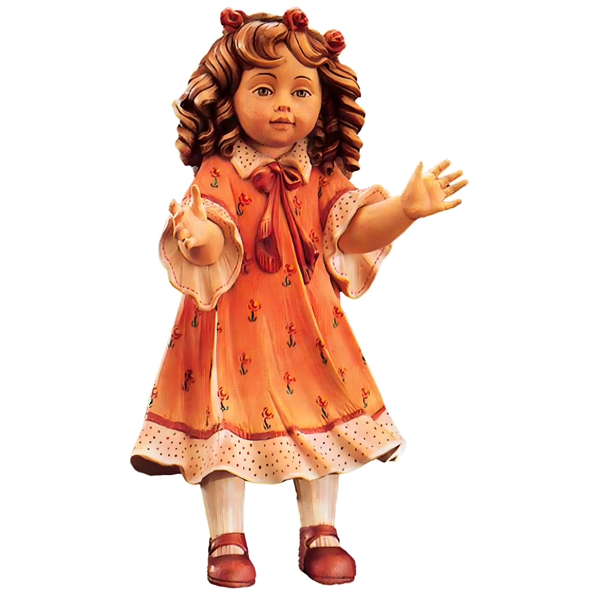 Wooden Doll Elena Hand-Painted | Val Gardena