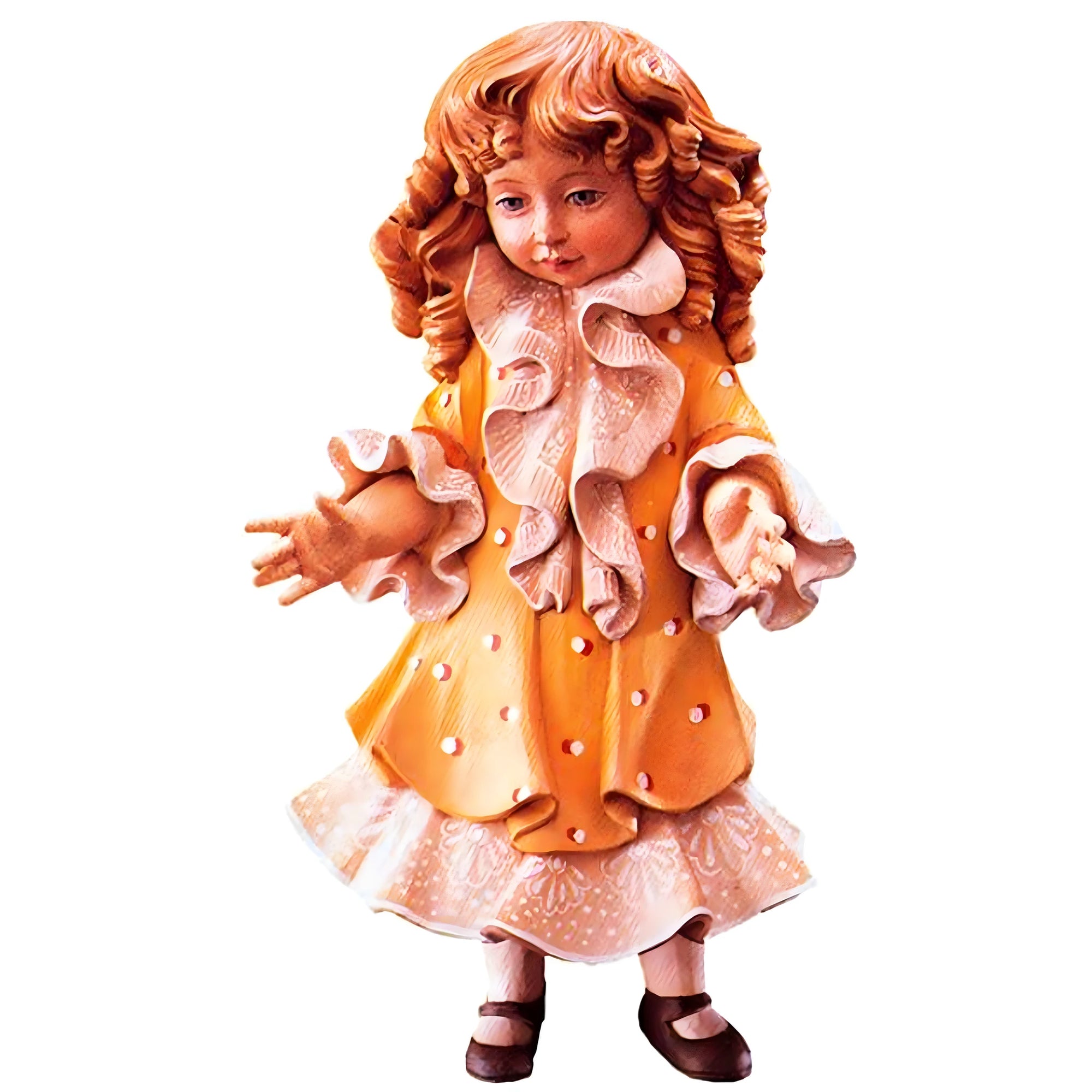 Hand-Carved Wooden Doll Monica | Val Gardena Handicraft
