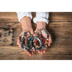 Pulsera Artesanal Neptuno con Perlas Policromas Efecto Mineral
