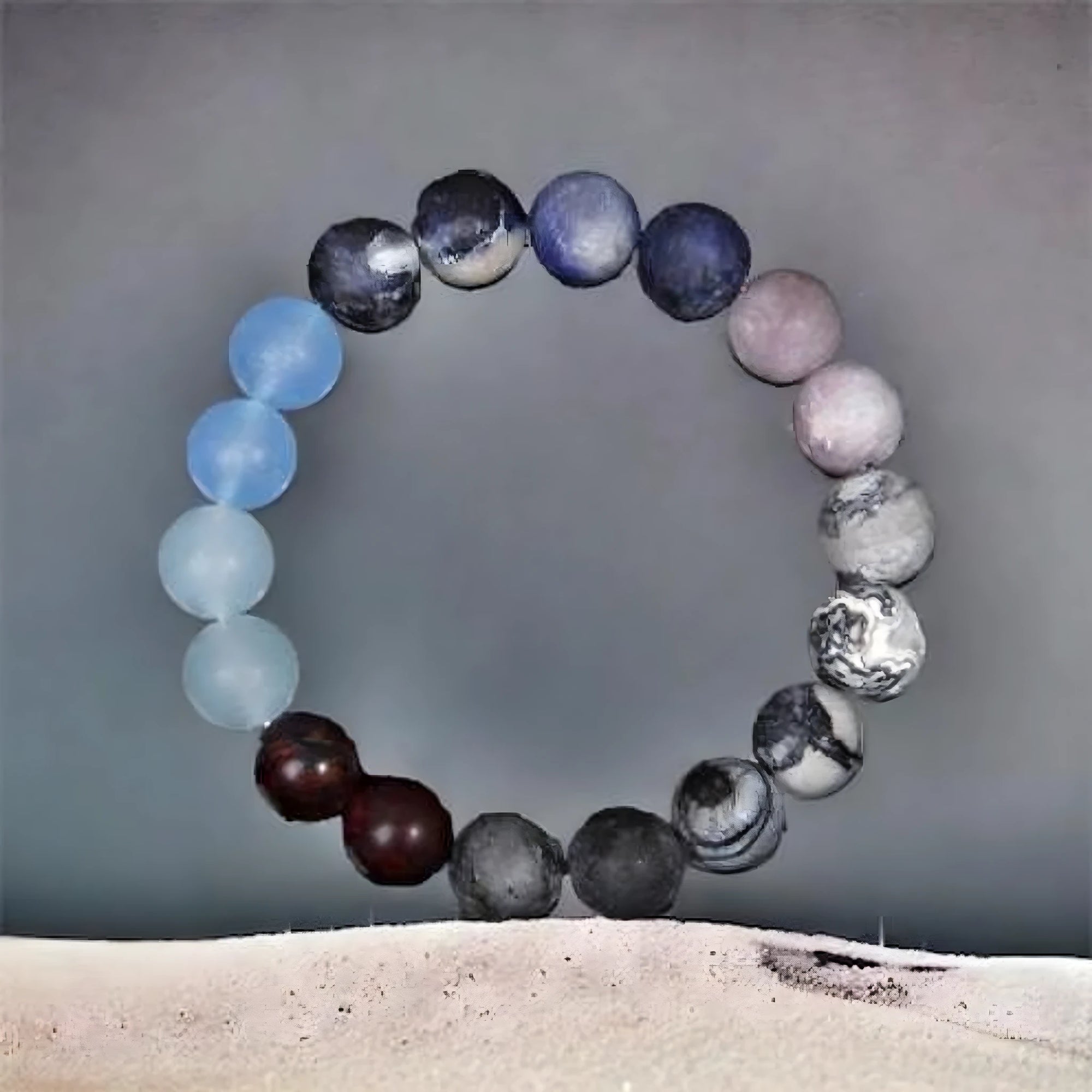 Bracelet des planètes en pierre naturelle - Le système solaire à votre poignet