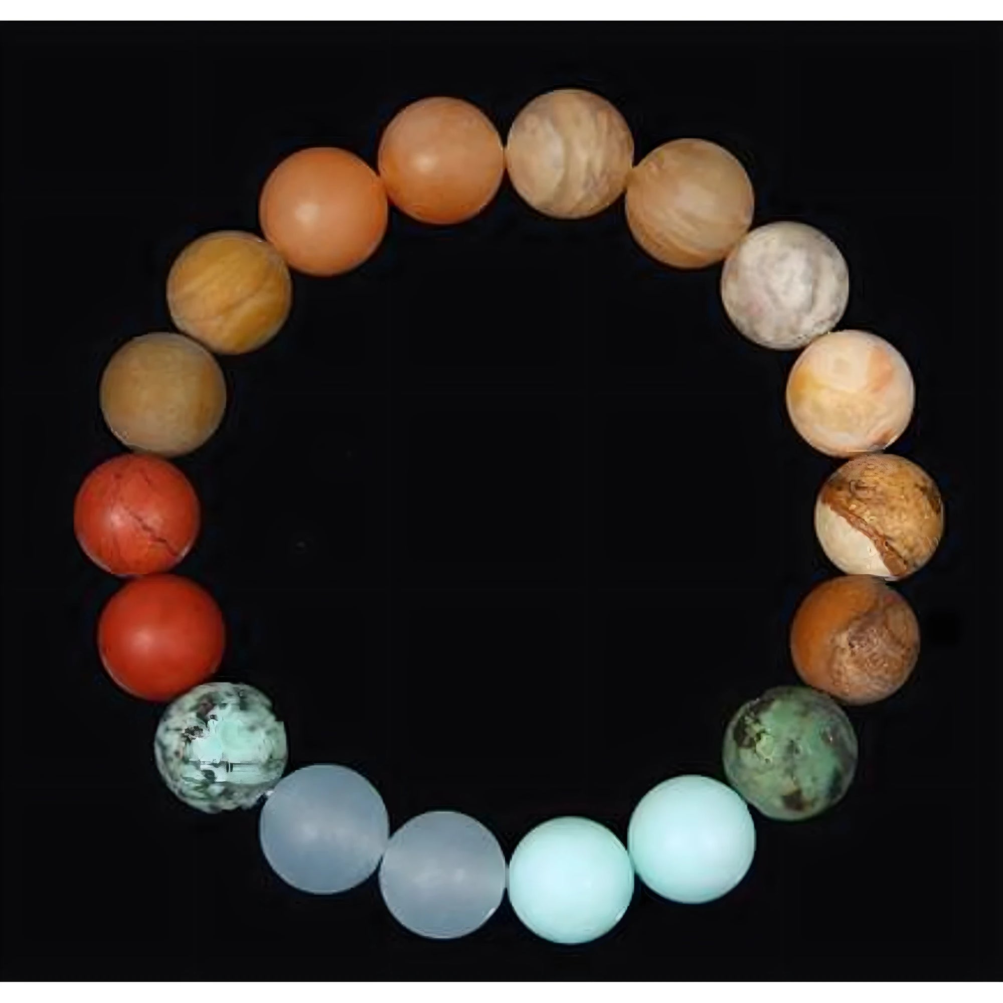 Bracelet Mercure en Pierres Naturelles Artisanat Val Gardena