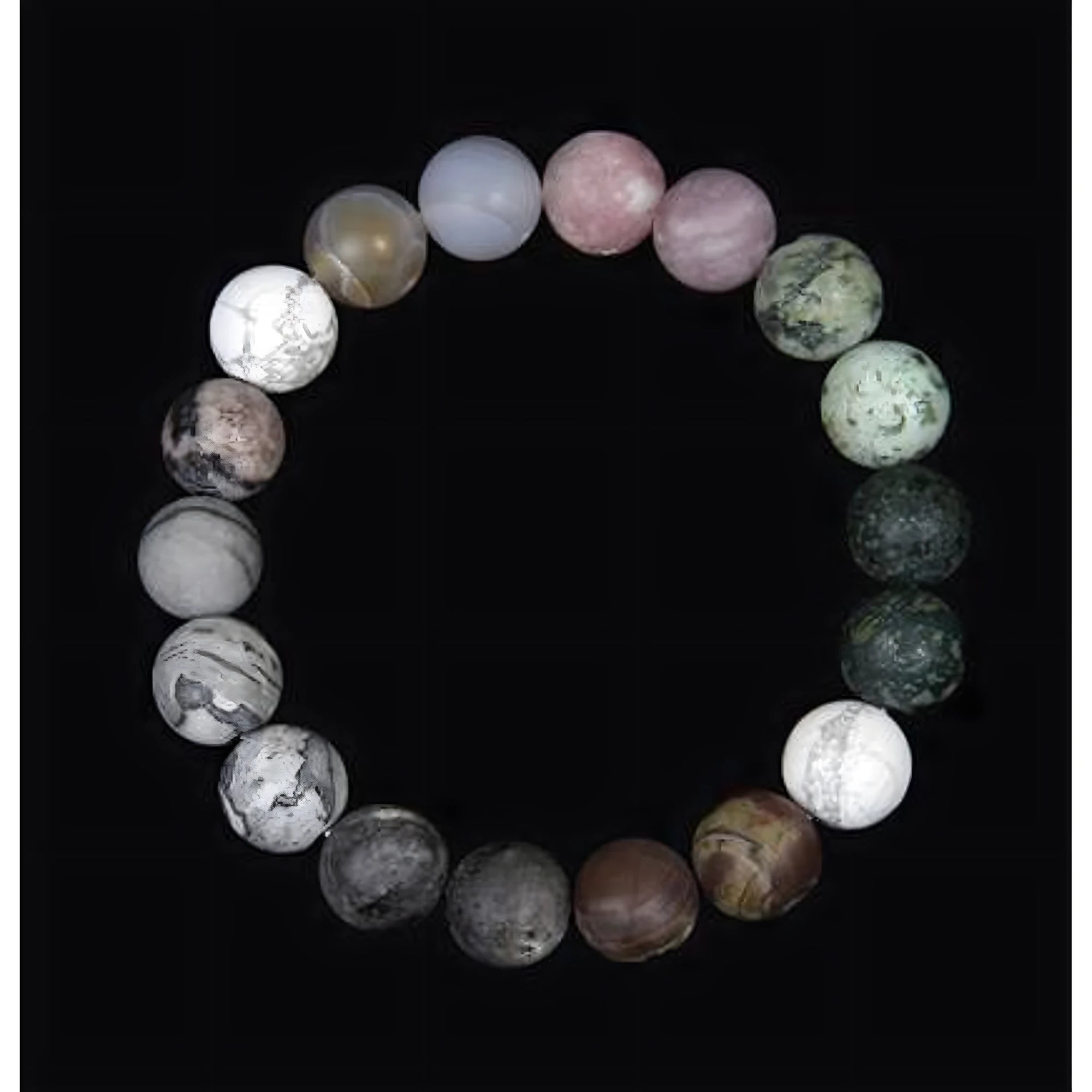 Bracelet de Perles Minérales Naturelles – Collection Cosmique