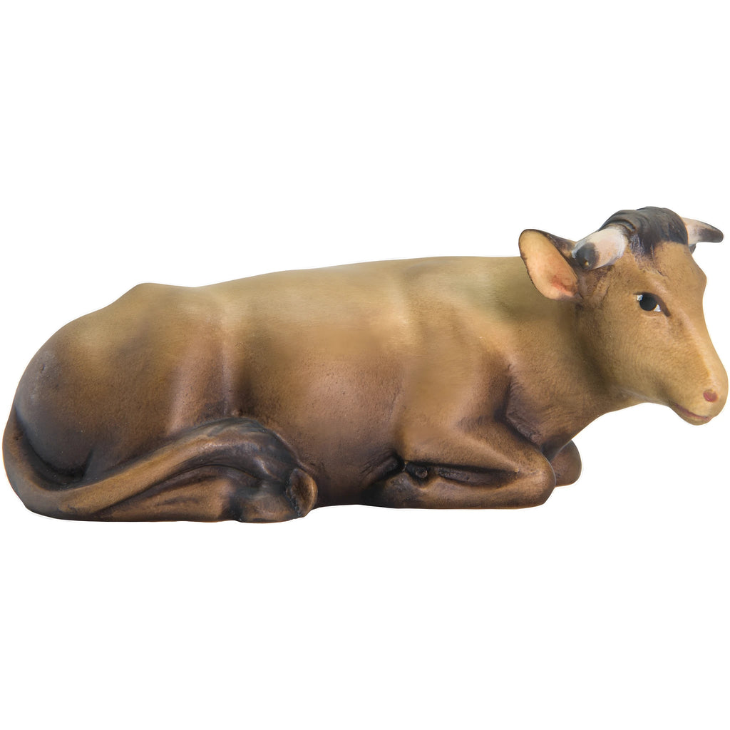 Bœuf Couché Artisanal en Bois d'Érable du Val Gardena