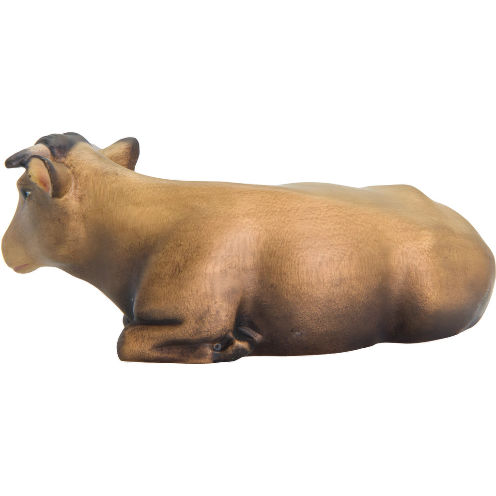 Bœuf Couché Artisanal en Bois d'Érable du Val Gardena