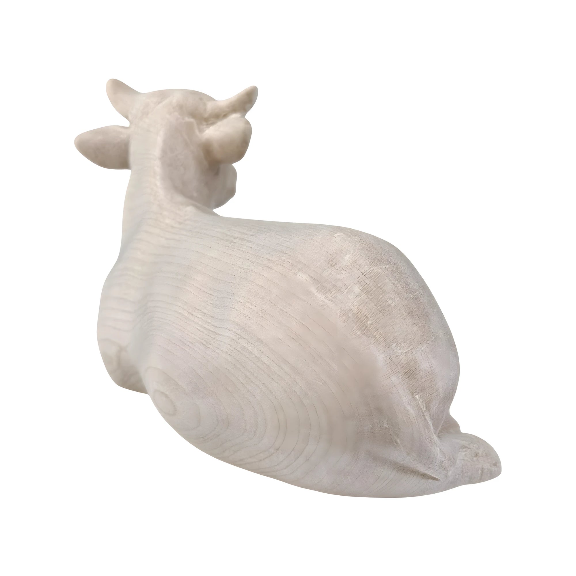 Lying Ox for Artisan Nativity Scene in Val Gardena Maple Wood