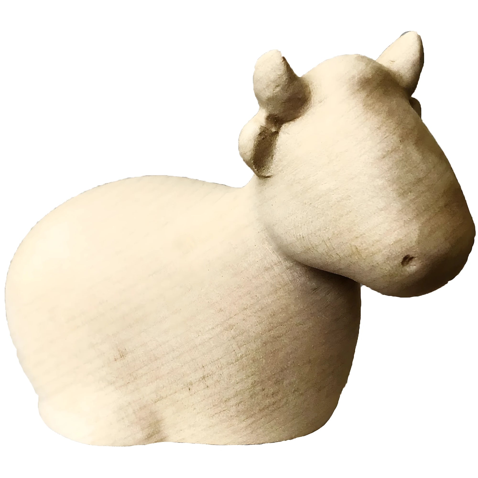 Bue Stilizzato Moderno in Legno d'Acero | Scultura Artigianale Val Gardena