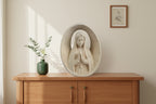 Busto Madonna di Fátima a Rilievo in Legno della Val Gardena