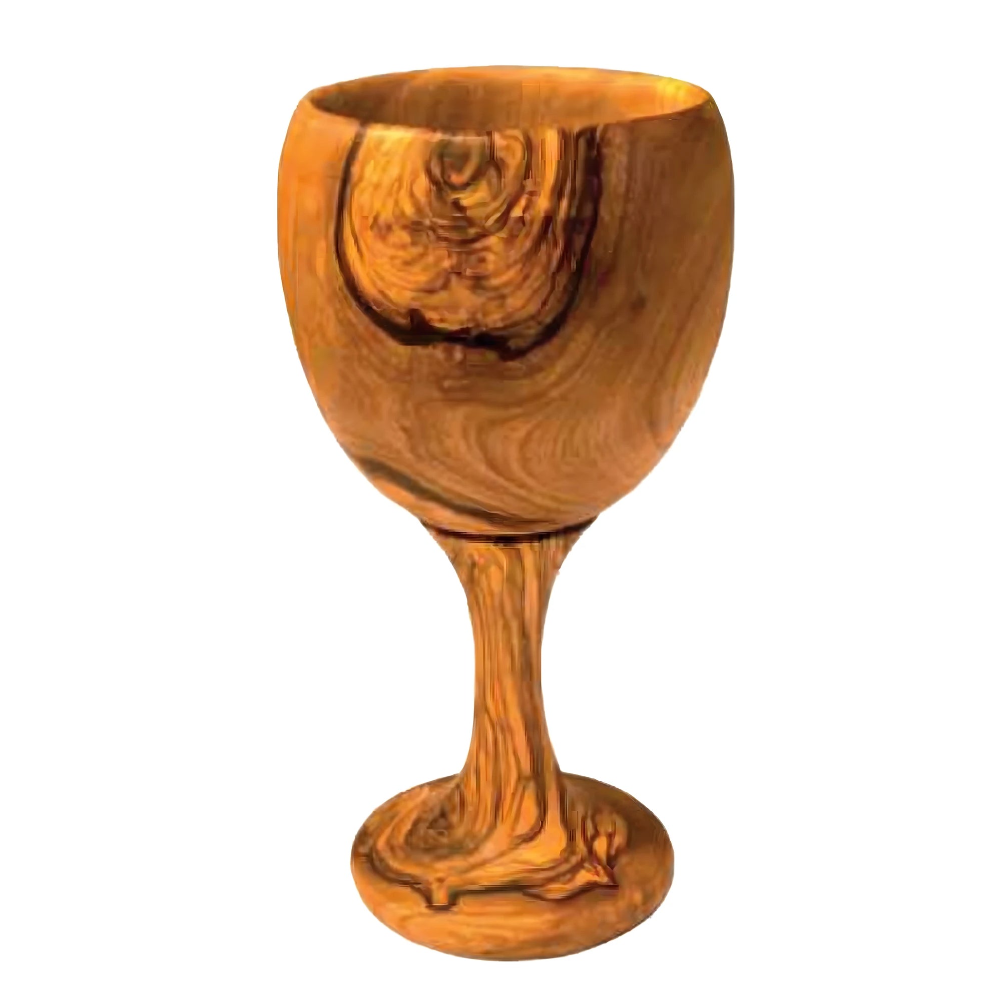 Solid Olive Wood Goblet | Val Gardena Craftsmanship