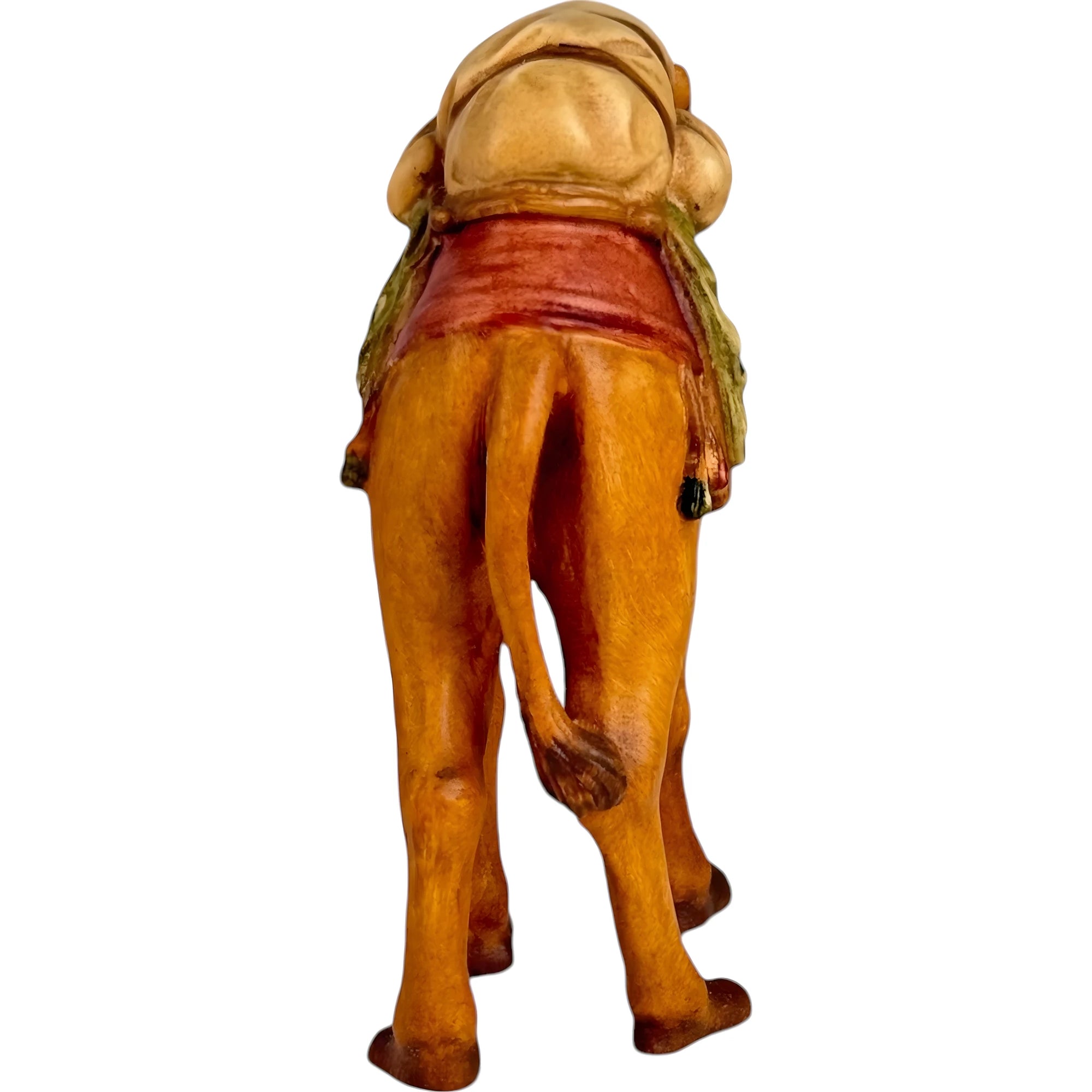 Dromedary Camel with Saddle and Load | Maple Wood Sculpture