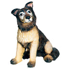 Cane Pastore Seduto in Legno d'Acero della Val Gardena – Figura da Presepe
