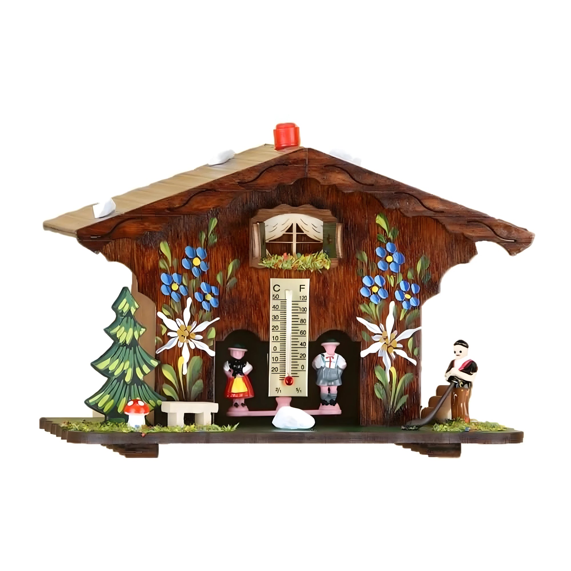 Domek do mierzenia czasu z drewna klonowego z Val Gardeny, Styl alpejski chalet