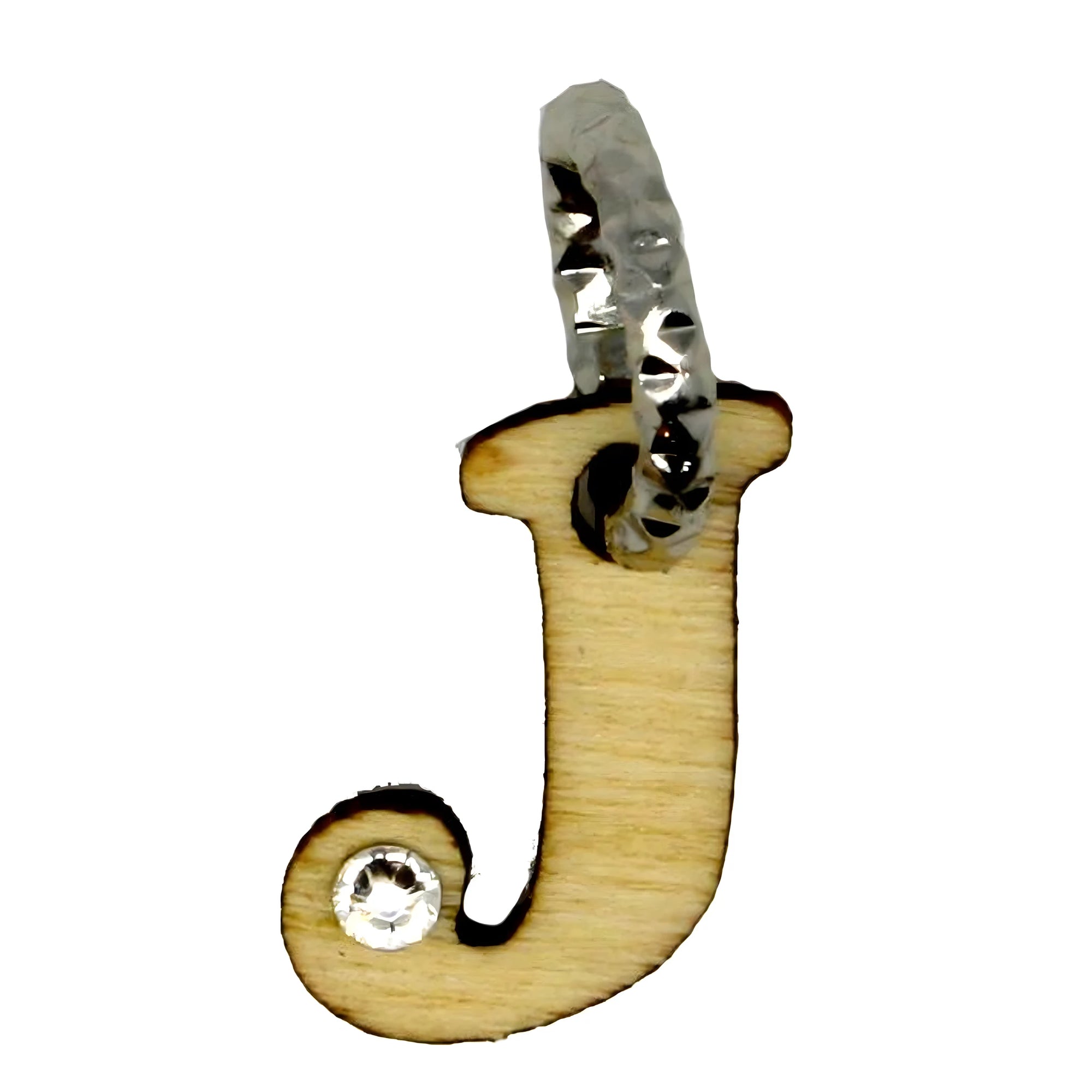 Charm Artisan Lettre J en Bois du Val Gardena lot de 6 pièces