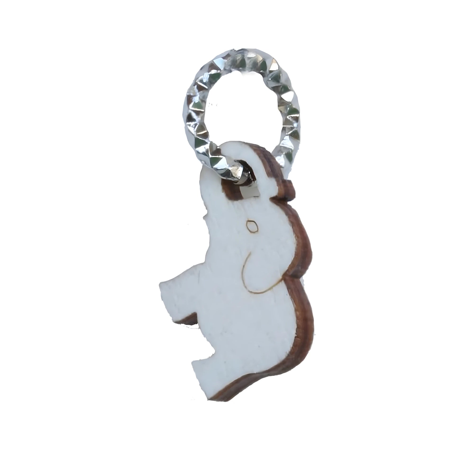 Breloque Éléphant Stylisé en Bois Artisanal Val Gardena pour Bracelet ou Collier set 12 pièces