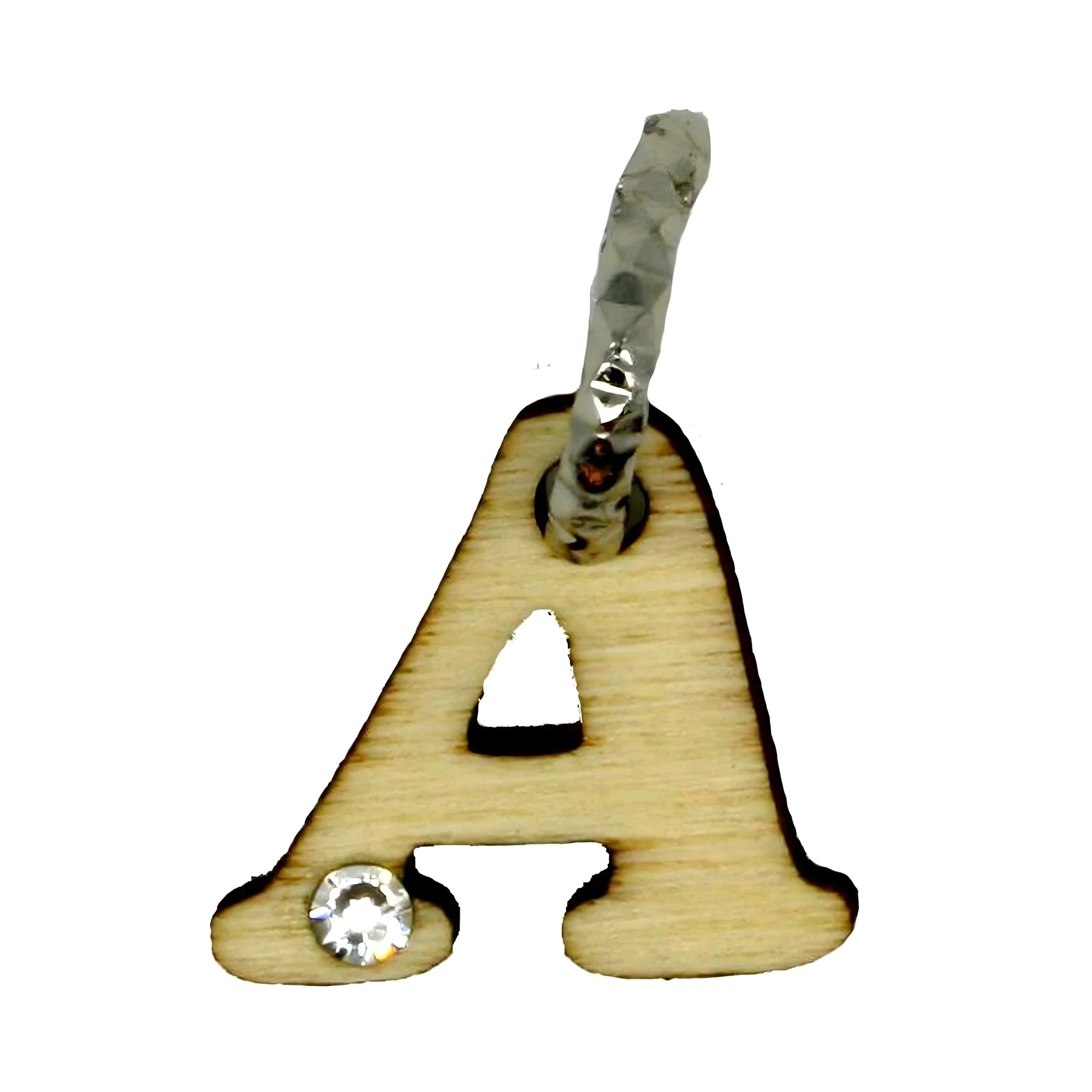 Artisanal Wooden Letter A Charm Val Gardena set of 6 pieces