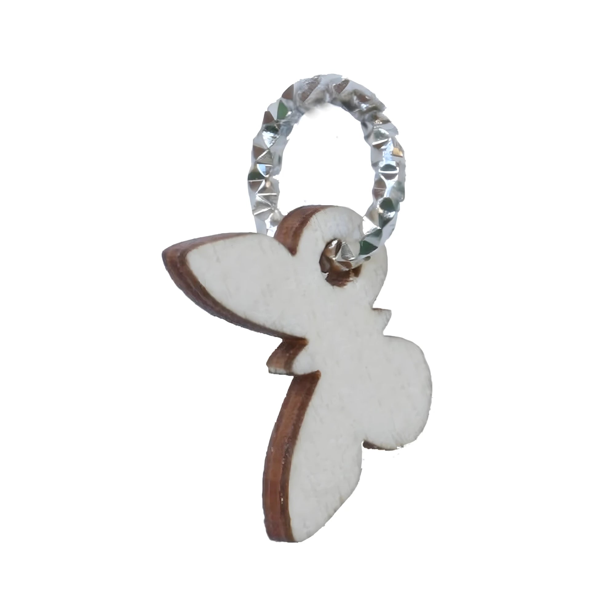 Pendentif Papillon Stylisé en Bois Naturel lot de 12 pièces