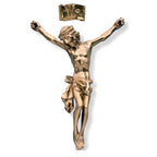 Corpus du Christ Sculpture en Fibre de Verre Peinte à la Main | Art Sacré Val Gardena