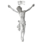 Corpus du Christ Sculpture en Fibre de Verre Peinte à la Main | Art Sacré Val Gardena
