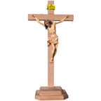 Corpus Christi with Cross and Wooden Base, Handcrafted in Val Gardena