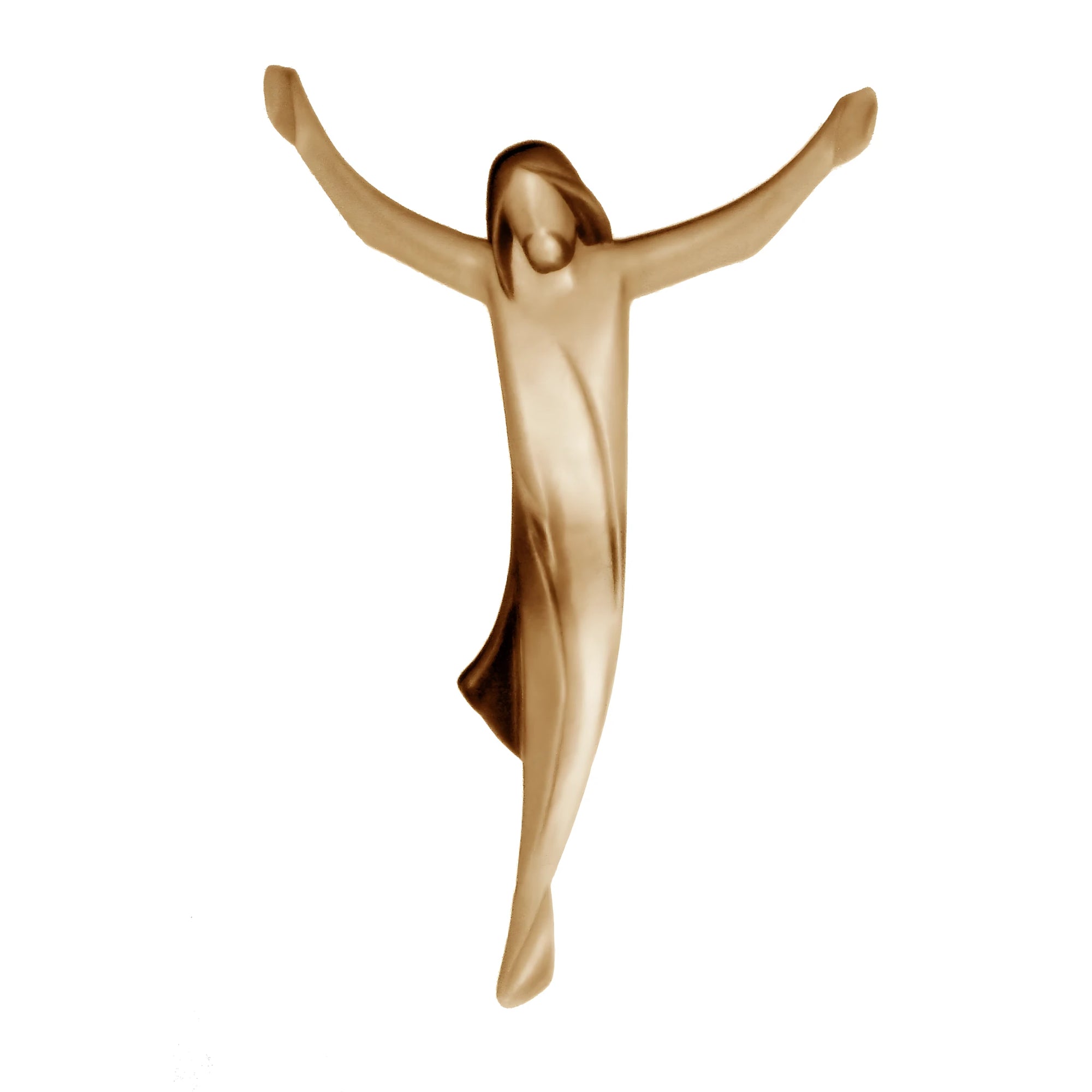 Cristo Stilizzato "Ascensione" in Legno Intagliato della Val Gardena