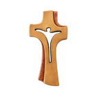 Croix Moderne Abstraite en Bois d'Érable du Val Gardena