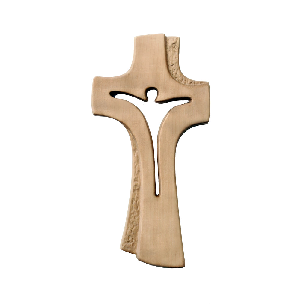 Cruz Moderna Abstracta en Madera de Arce de Val Gardena