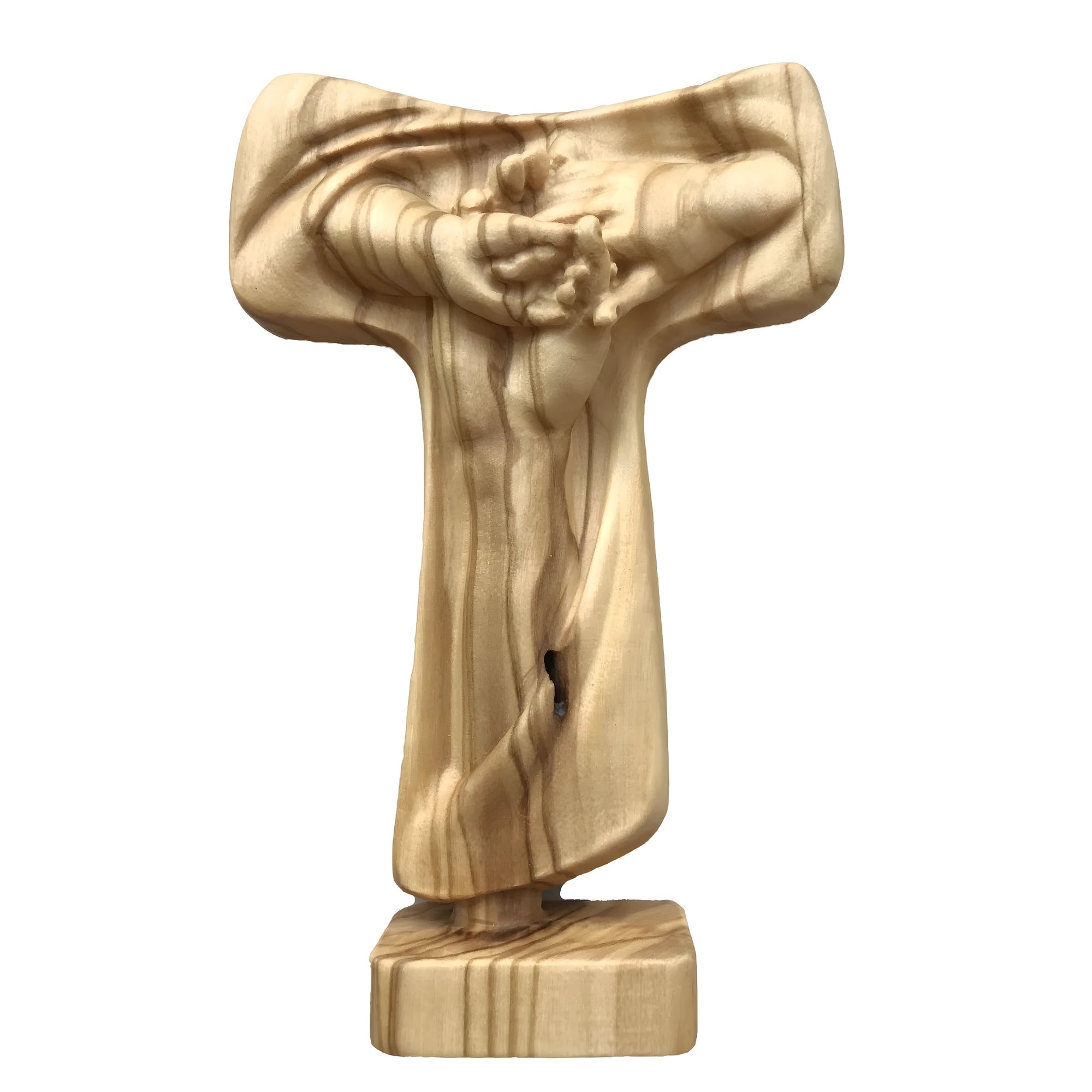 Croce Tau della Pace in Legno della Val Gardena, Scultura Artigianale d'Unità