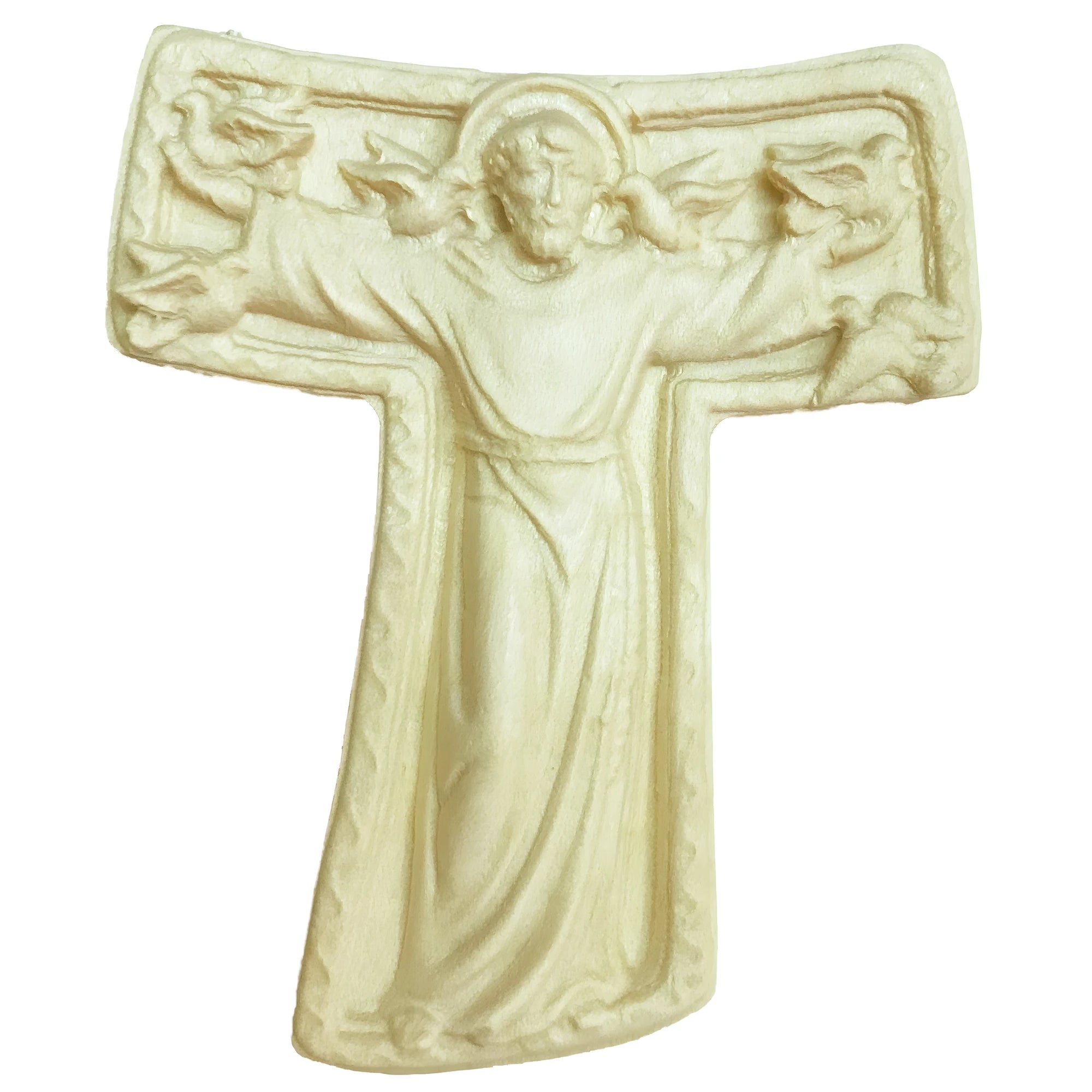 Cruz Tau de San Francisco en Madera Artesanal Val Gardena