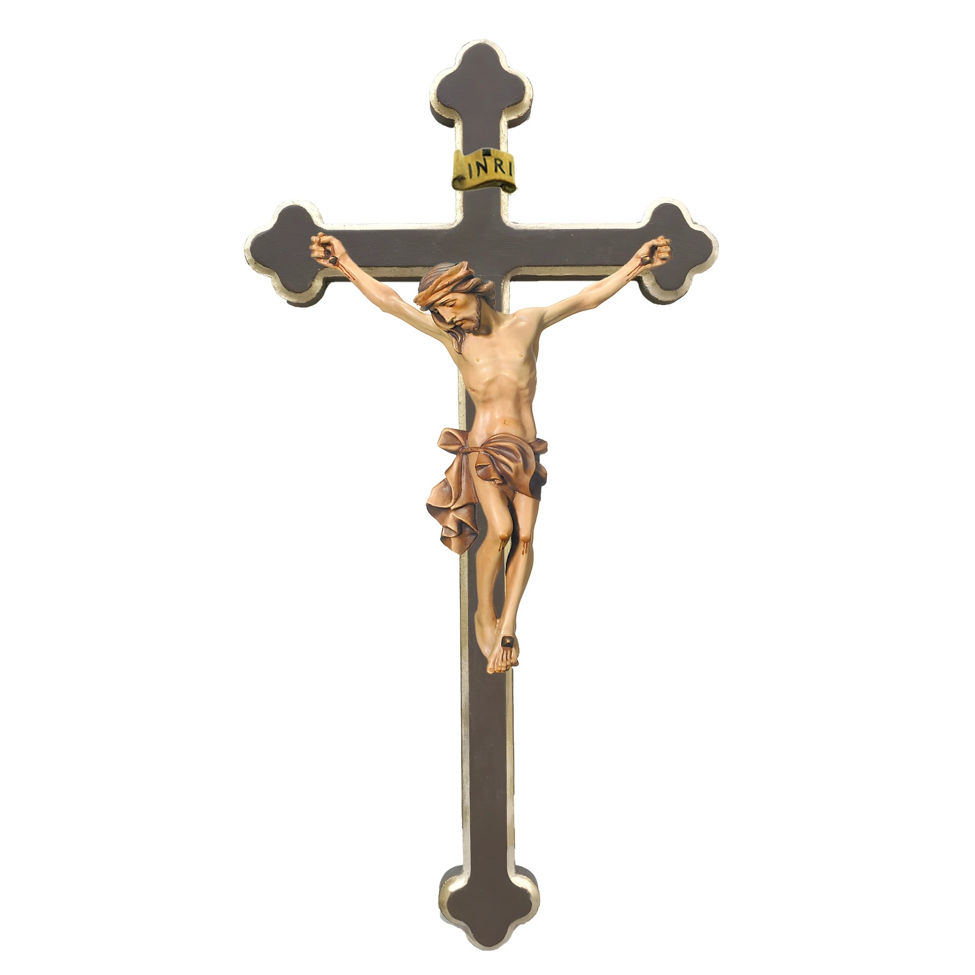 Artystyczny Krucyfiks "Ciało Chrystusa" z drewna z Val Gardeny