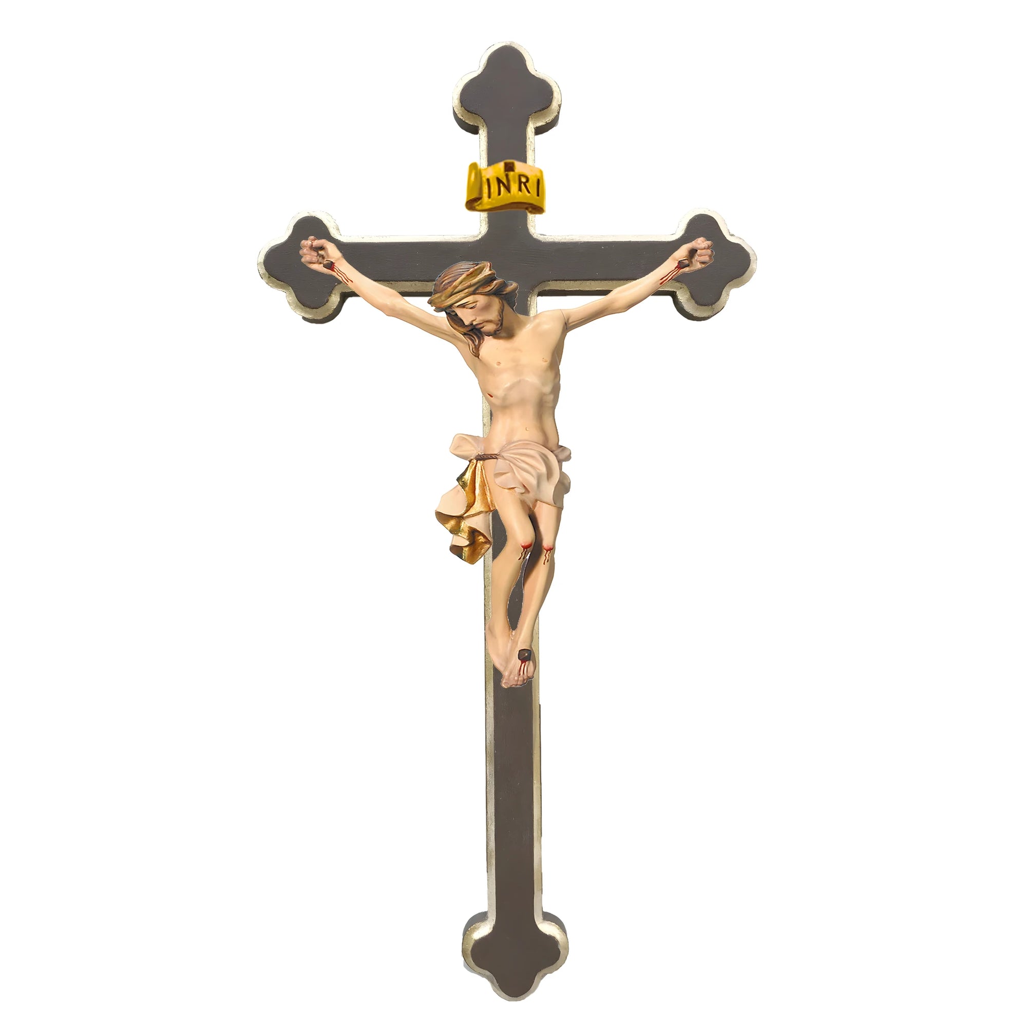 Artystyczny Krucyfiks "Ciało Chrystusa" z drewna z Val Gardeny
