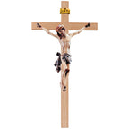 Crucifix Body of Christ on Straight Cross - Blue cloth