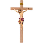 Crucifix Body of Christ on Straight Cross - Blue cloth