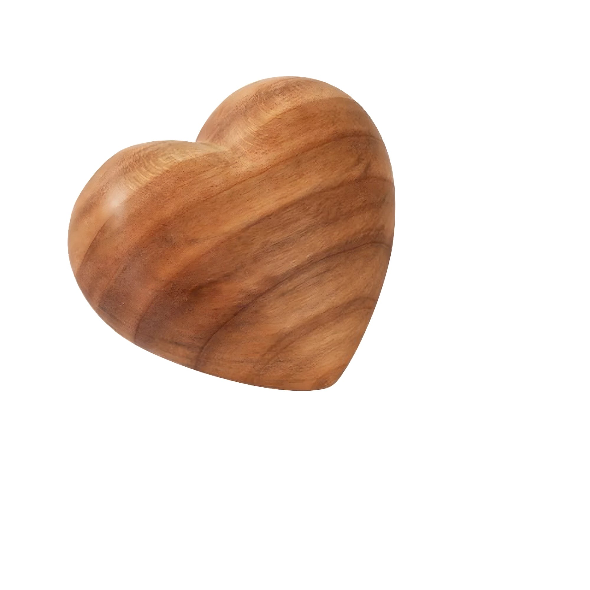 Coração Decorativo Artesanal em Madeira de Bordo, Escultura para Casa