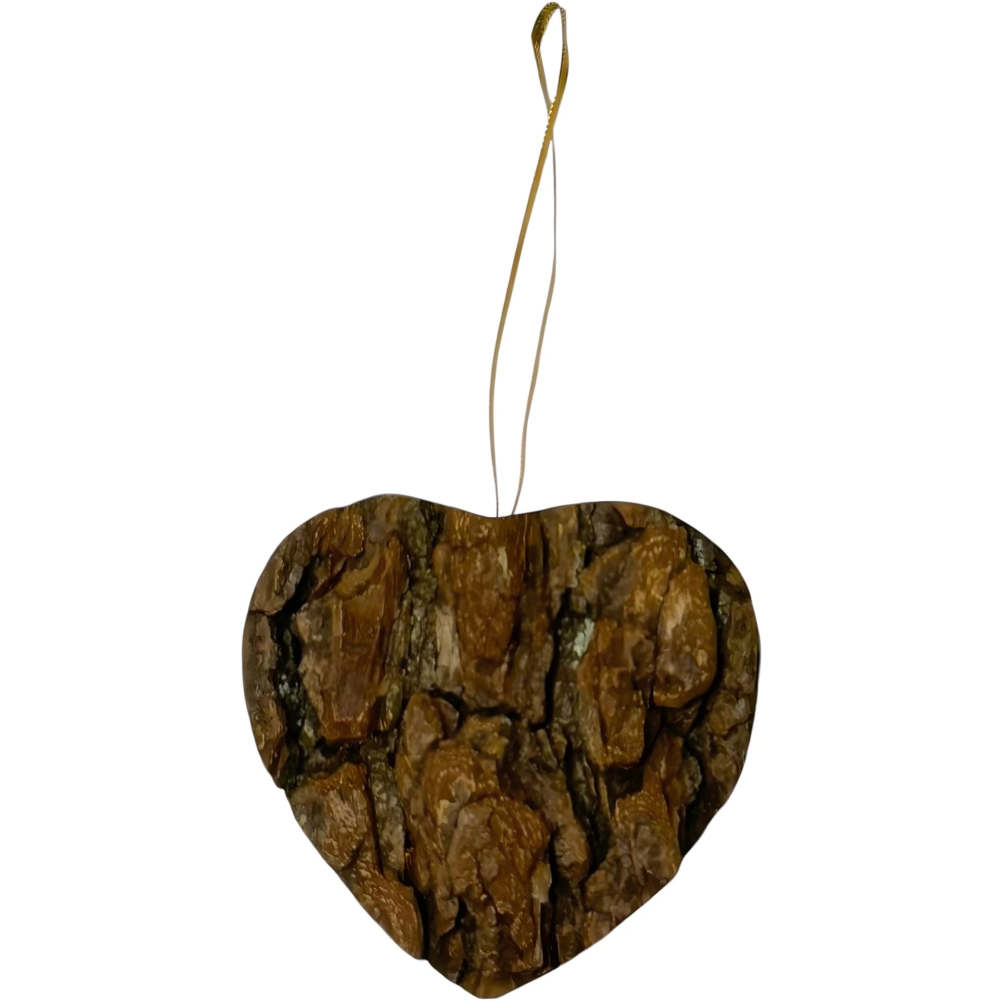 Coração Decorativo Rústico com Acabamento Autêntico de Casca Natural