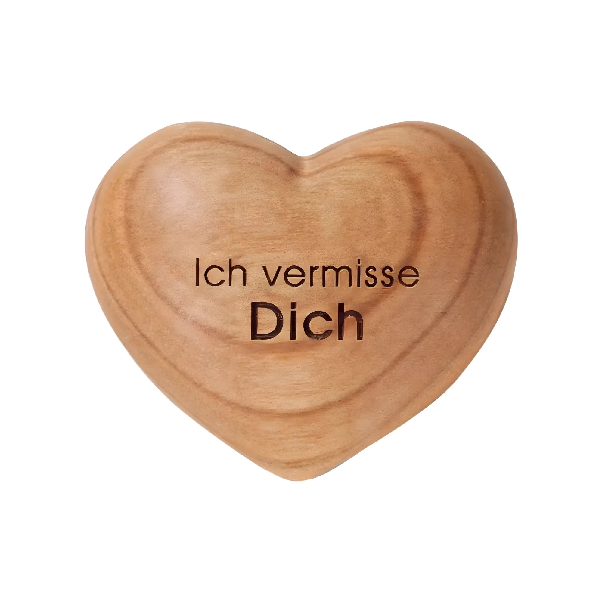 3D wood Heart with I Miss you