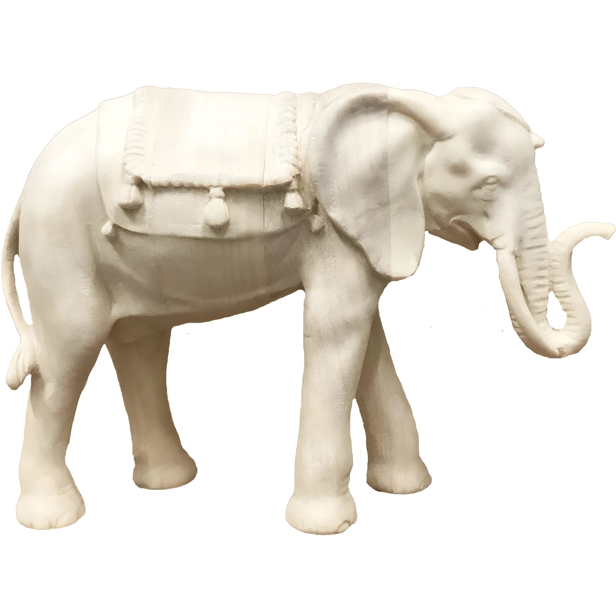 Hand-Carved Wooden Nativity Elephant | Val Gardena Craftsmanship