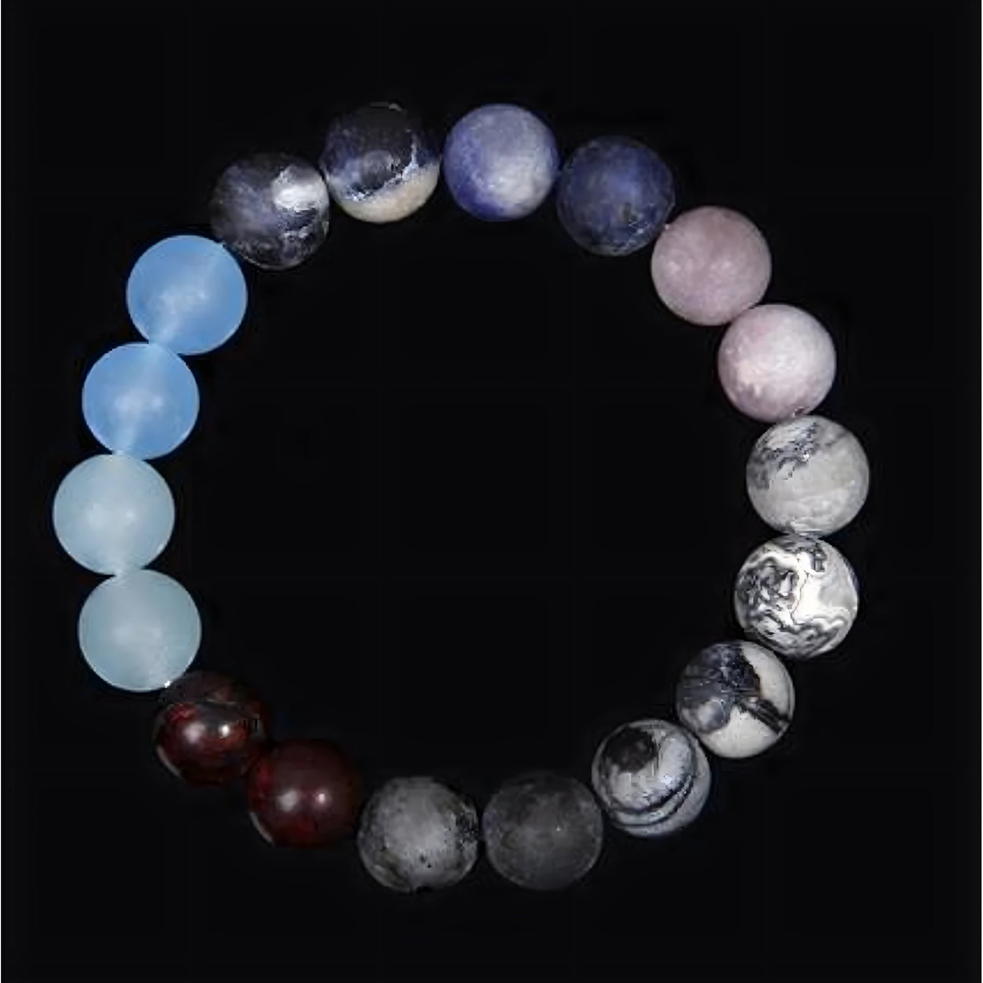 Elegant Uranus Bracelet with Iridescent Natural Stones